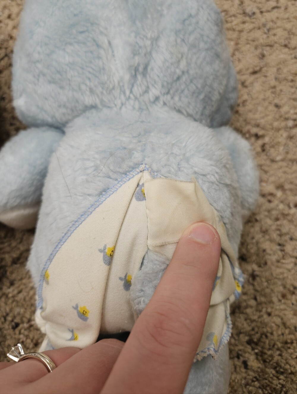 VTG Care Bears KENNER 1983 Baby Tugs Bear Blue Pink Diaper Rare Smiling Star - Picture 8 of 15